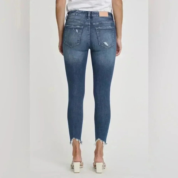 Pistola Audrey Mid Rise Distressed Skinny Crop Size 26 NWT - Picture 2 of 8